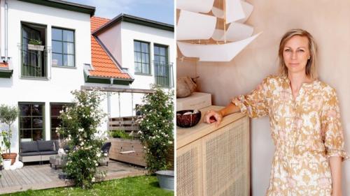 Таунхаус семьи олссон - хэгг в Швеции оформлен в цветах земли, которые напоминают пустыню на закате. 06