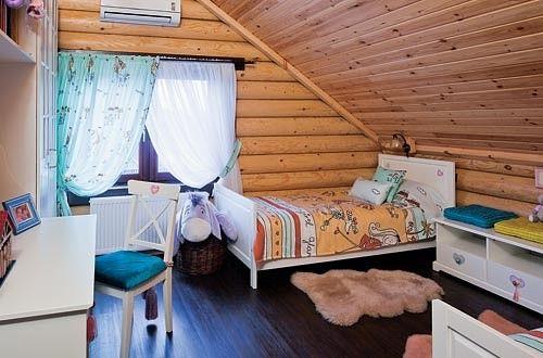 Дом из оцилиндрованного бревна в подмосковном коттеджном поселке. 07