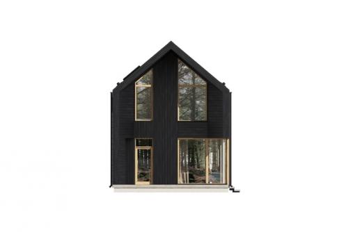 Дом в Тарховке.  Черный барнхаус 152 кв. 06