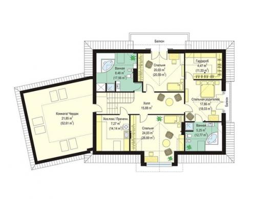 Уютный одноэтажный дом. 03