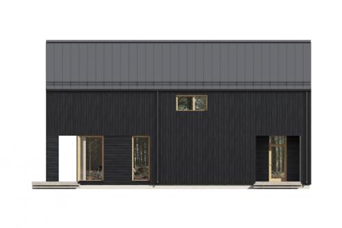 Дом в Тарховке.  Черный барнхаус 152 кв. 09