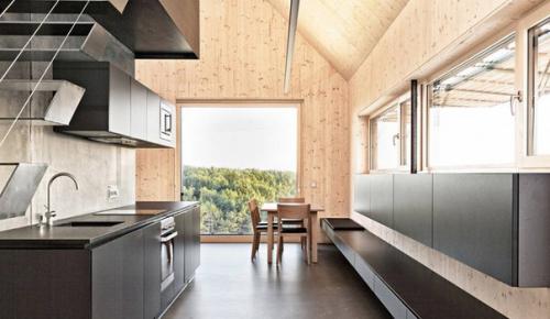 Минимализм в интерьере деревянного дома. 03