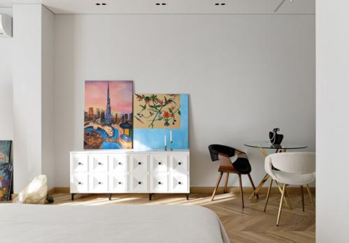 Светлый интерьер квартиры - студии 30 м 2 в ЖК самолет в Краснодаре. 06