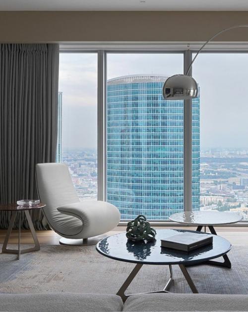 Квартиру в башне око дизайнер Татьяна Горшкова оформила для молодой певицы. 01