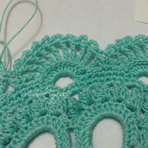 Описание вязания салфетки Splendid. 07