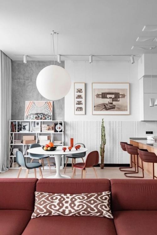 Яркая квартира с элементами лофта в Москве. 01