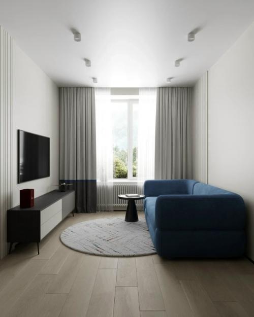 Проект однокомнатной квартиры 42 м 2 в ЖК рафинад в Химках, мо. 02