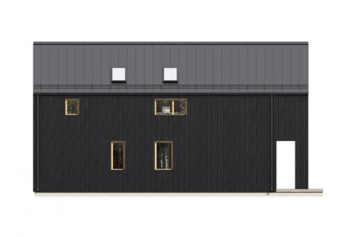 Дом в Тарховке.  Черный барнхаус 152 кв. 07