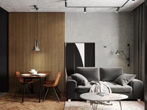 Стильный дизайн квартиры для холостяка. 02
