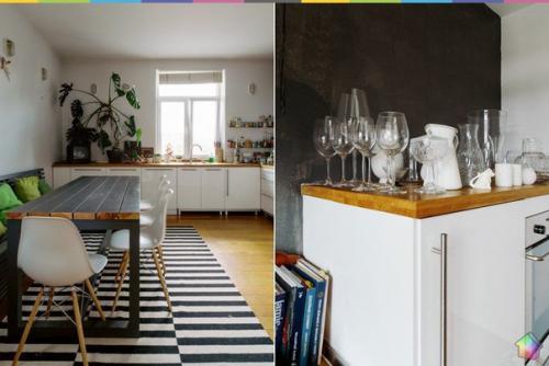 Двухэтажная квартира с жёлтой лестницей и садом на балконе ч. 1. 03 Двухэтажная квартира с жёлтой лестницей и садом на балконе ч. 1. 03