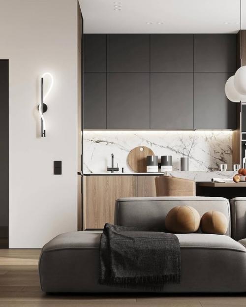 Дизайн кухни гостиной. 03