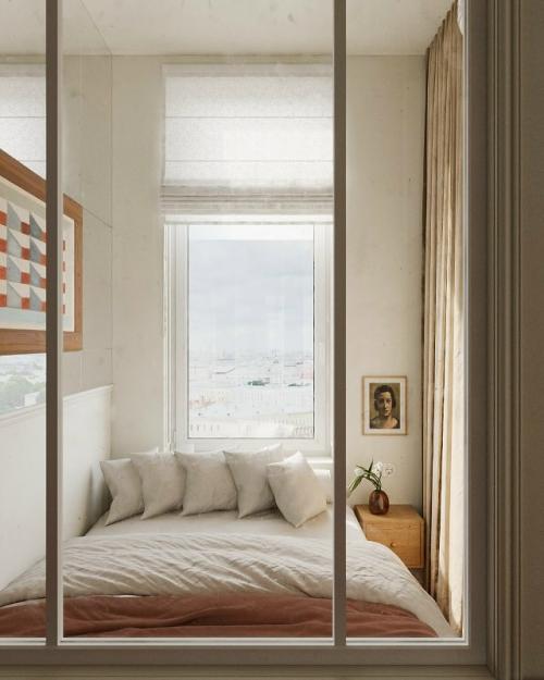 Интерьер уютной студии.