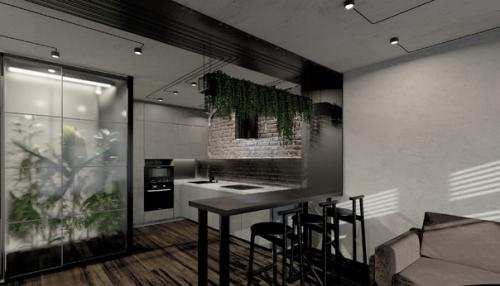 Дизайн - проект квартиры в стиле лофт с элементами эко - стиля. 05