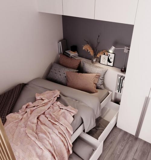 Интерьер спальни - гостиной. 02