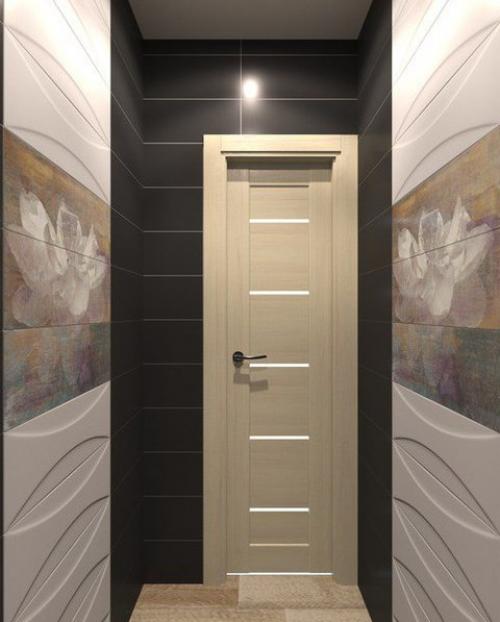 Дизайн проект ванной комнаты и туалета, выполненный в одном стиле. 04