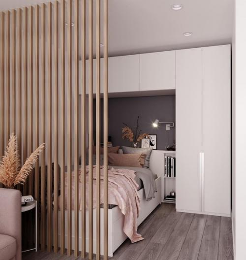 Интерьер спальни - гостиной. 01