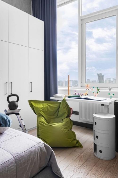 Яркая квартира с элементами лофта в Москве. 07