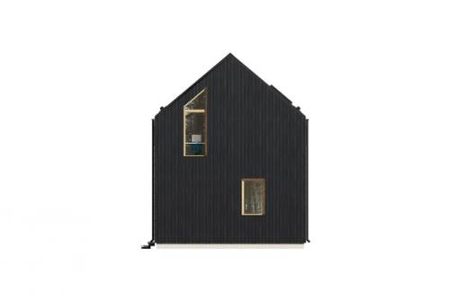 Дом в Тарховке.  Черный барнхаус 152 кв. 08