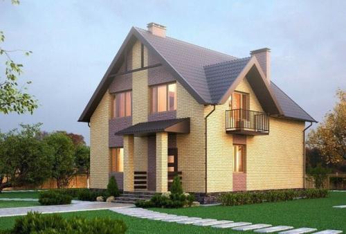 Эскиз проекта двухэтажного дома. 01