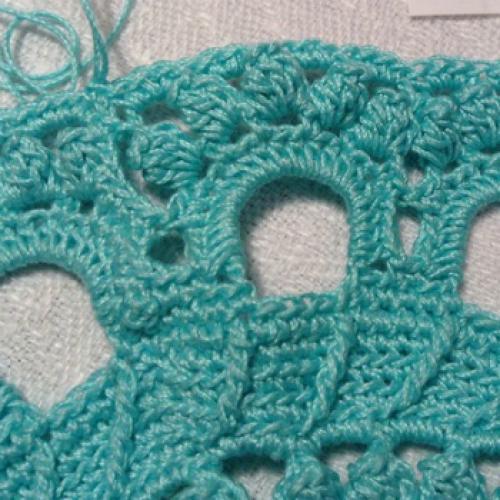 Описание вязания салфетки Splendid. 06