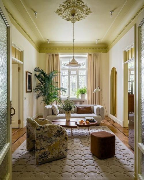 Дизайнер Елена учаева оформила интерьер для семейной пары в доходном доме Ольги гартман, построенном в 1911 году по проекту архитектора челыщева. 02