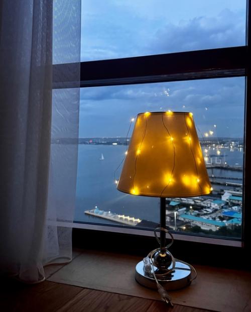 Гирлянды, свечи, салфетки, скатерть и тарелка в виде ракушки …. 05