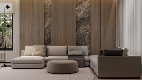 Проект двухэтажного загородного дома, п. новая грань, г. Барнаул, 160 м 2, стиль - минимализм. 02