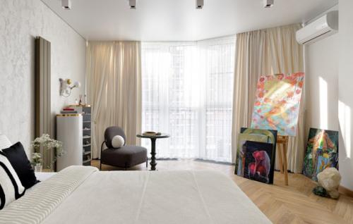 Светлый интерьер квартиры - студии 30 м 2 в ЖК самолет в Краснодаре. 05