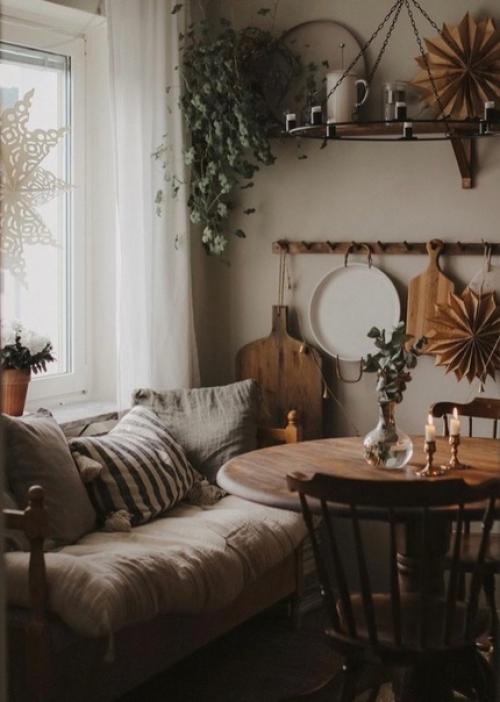 Осеннее оформление и осенние цвета интерьера. 04