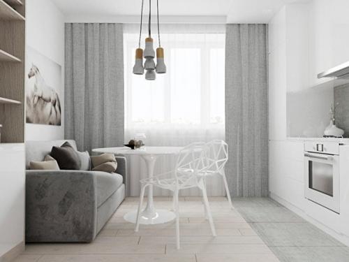 Everest: интерьер однокомнатной квартиры. 01