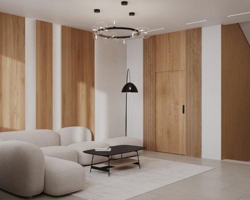 Проект гостиной в таунхаусе. 01