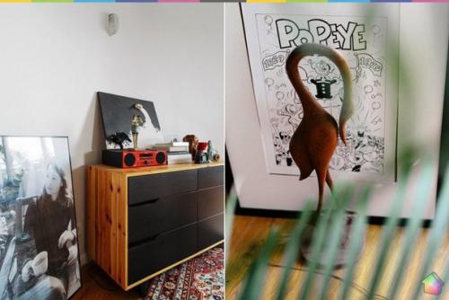 Двухэтажная квартира с жёлтой лестницей и садом на балконе ч. 1. 08 Двухэтажная квартира с жёлтой лестницей и садом на балконе ч. 1. 08