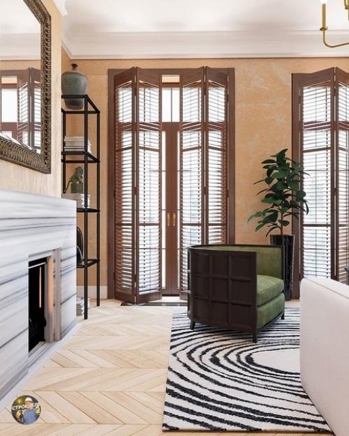 Гостиная объединенная с кухне. 01