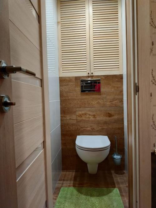 Задача была не из простых - сделать капитальный ремонт самого маленького и такого важного помещения, после отделки осталось 84 х 78 см! 02