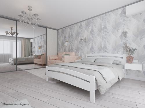 Дизайн интерьера Тольятти для спальни были выбраны обои заказчиками, они мне то же понравились. 03