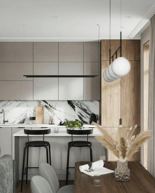 Дизайн кухни - гостиной. 03