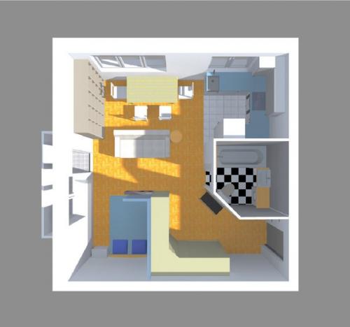 Вариант номер 1: квартирка для одинокого мужчины. 01