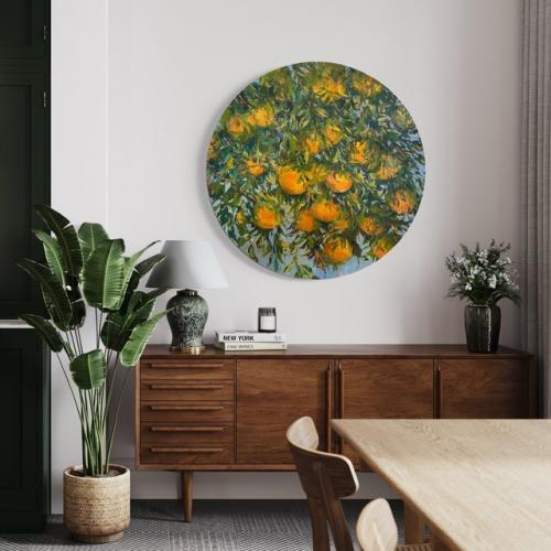 Погрузитесь в атмосферу солнечного лета с картиной маслом Мандариновый сад от художника Ольги Бекетовой! 04