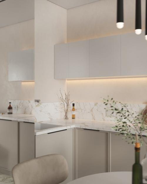 Проект однокомнатной квартиры 44 кв. 03