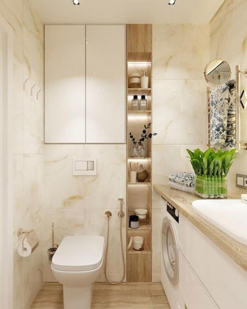 Дизайн совмещённого санузла. 01