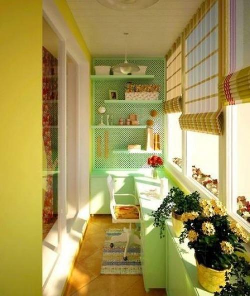 Дизайн кабинета на балконе. 07