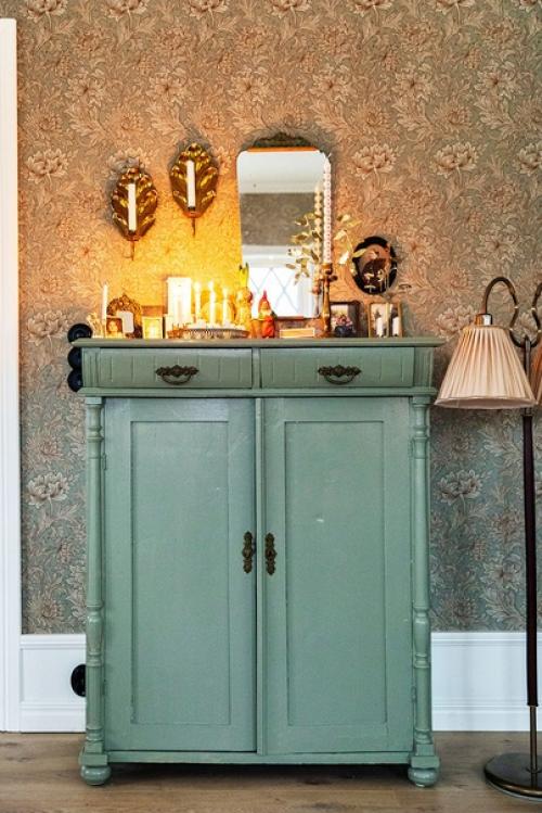 Новогодний декор в стиле ретро для дома 1920-х годов в Швеции. 01