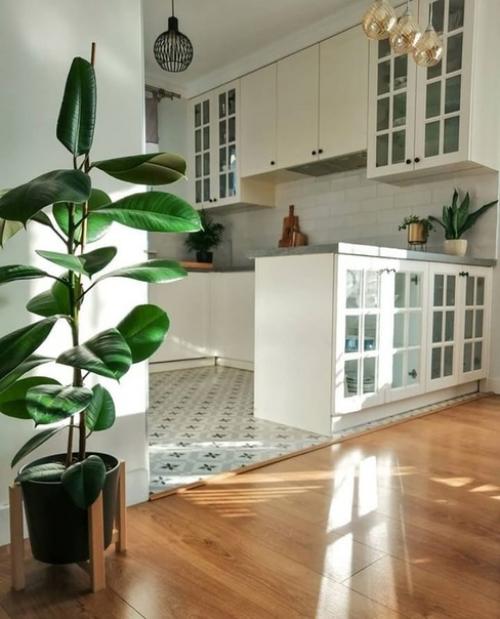 Просторная светлая кухня. 01