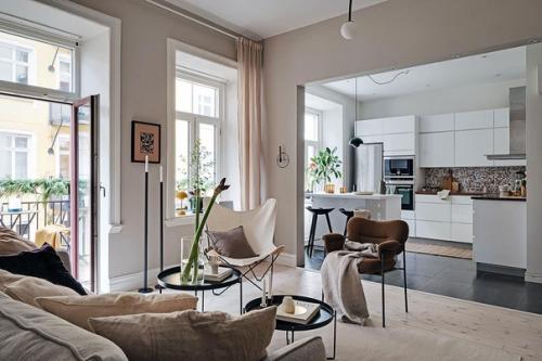 Скандинавский интерьер квартиры в Гетеборге (61 кв. 04