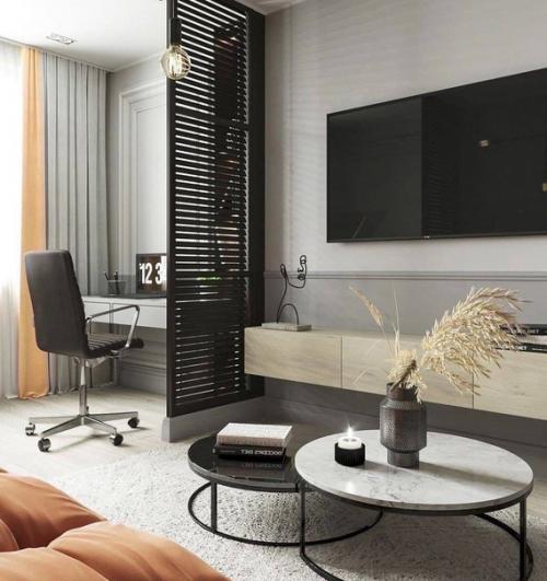 Интерьер гостиной. Современной и уютной. 01