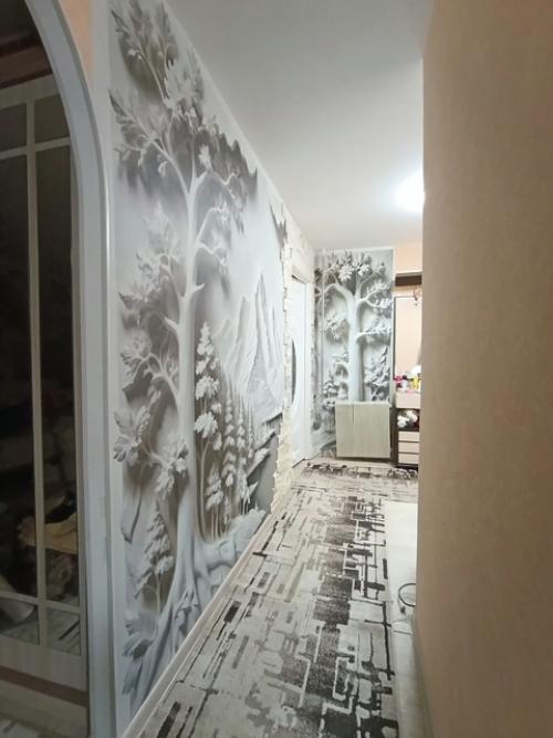 Ну вот, в преддверии великого праздника рождества христова мы с моим внуком Глебом внесли новое в интерьер моей квартиры. 02