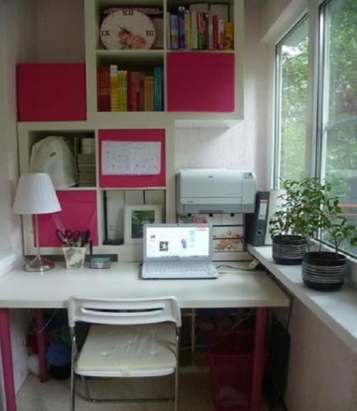 Дизайн кабинета на балконе. 06