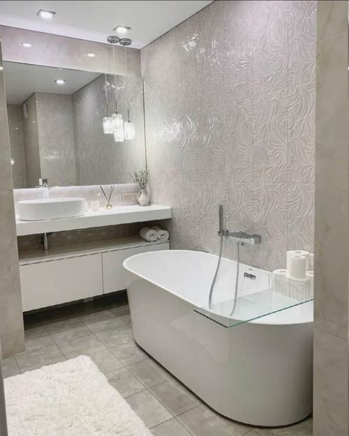 Интерьер квартиры.  Шикарное оформление, основным цветом был выбран белый. 08