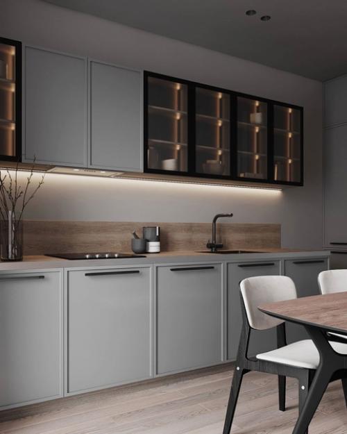 Визуализация брутального варианта кухни. 06