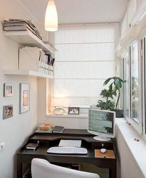 Дизайн кабинета на балконе. 02